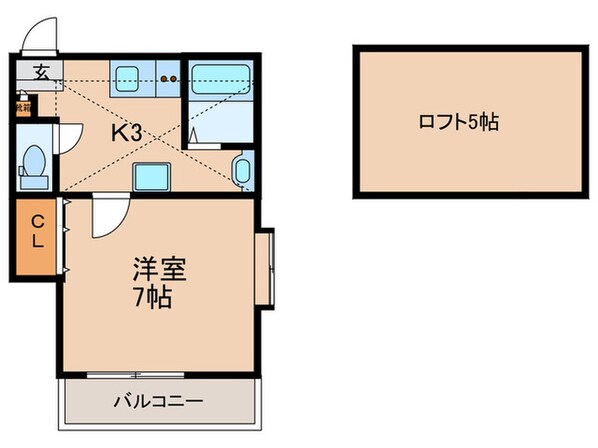 エスペラール原　弐番館の物件間取画像